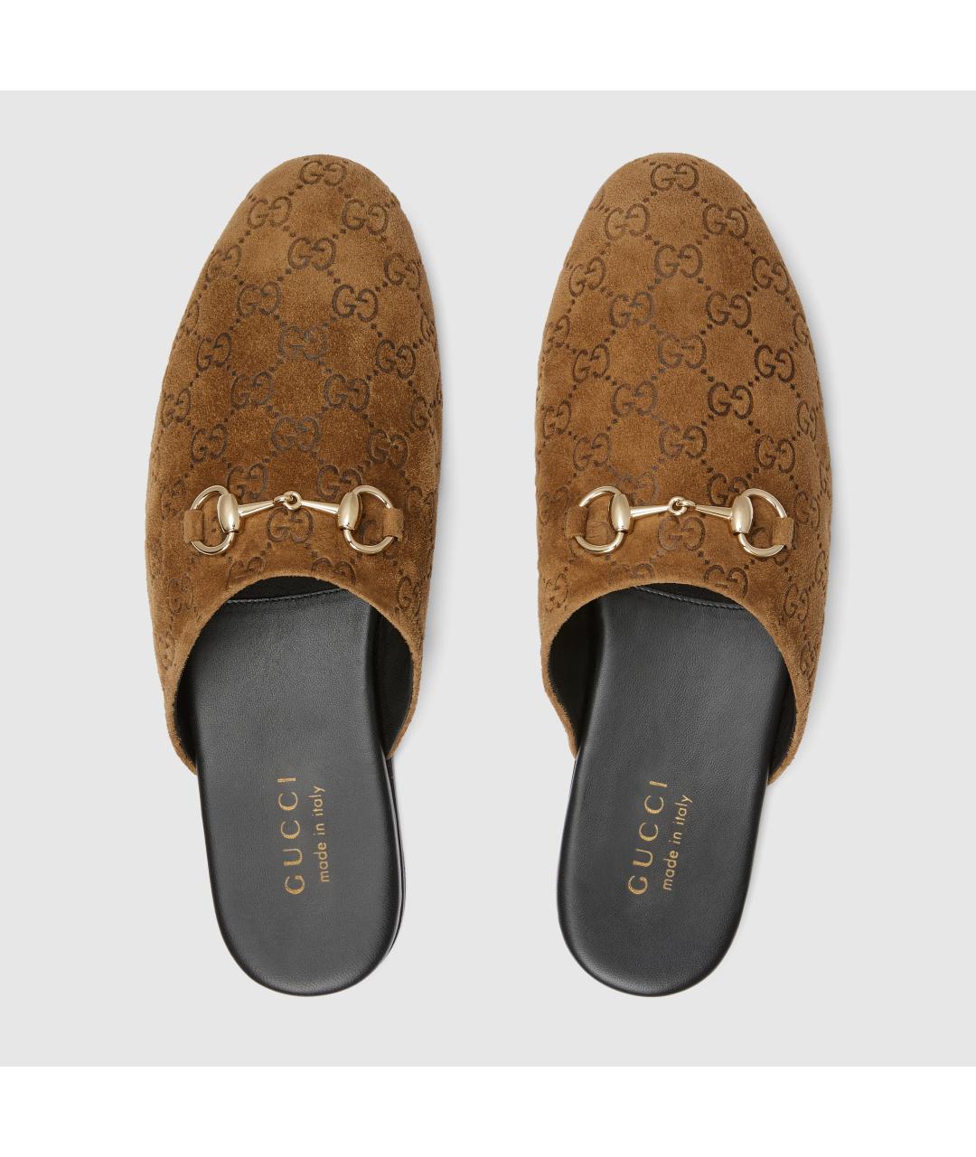 GUCCI Коричневые замшевые сандалии, фото 2