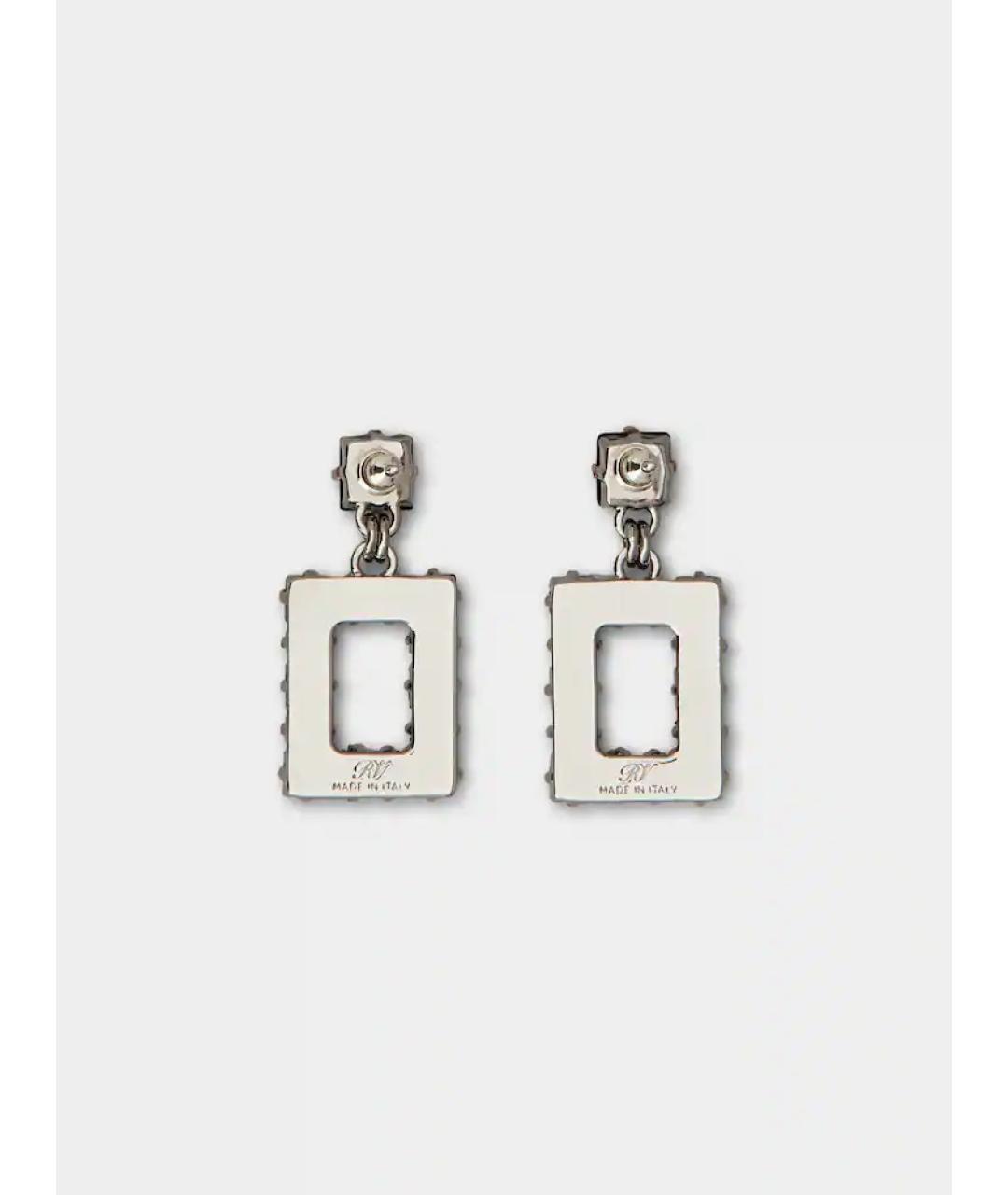 ROGER VIVIER Черные металлические серьги, фото 3