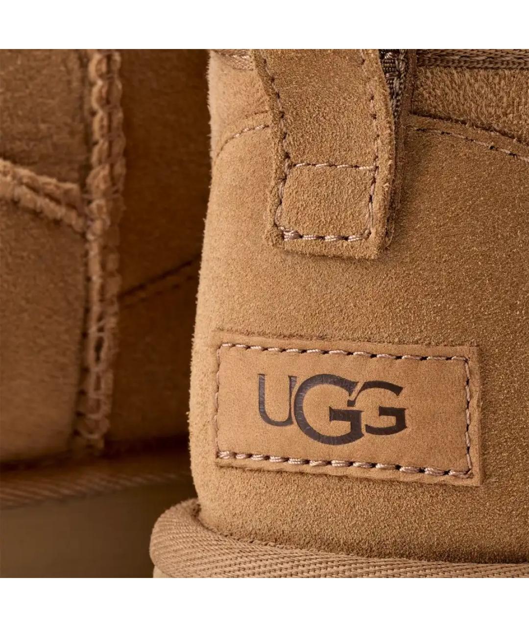 UGG AUSTRALIA Коричневые замшевые ботинки, фото 4