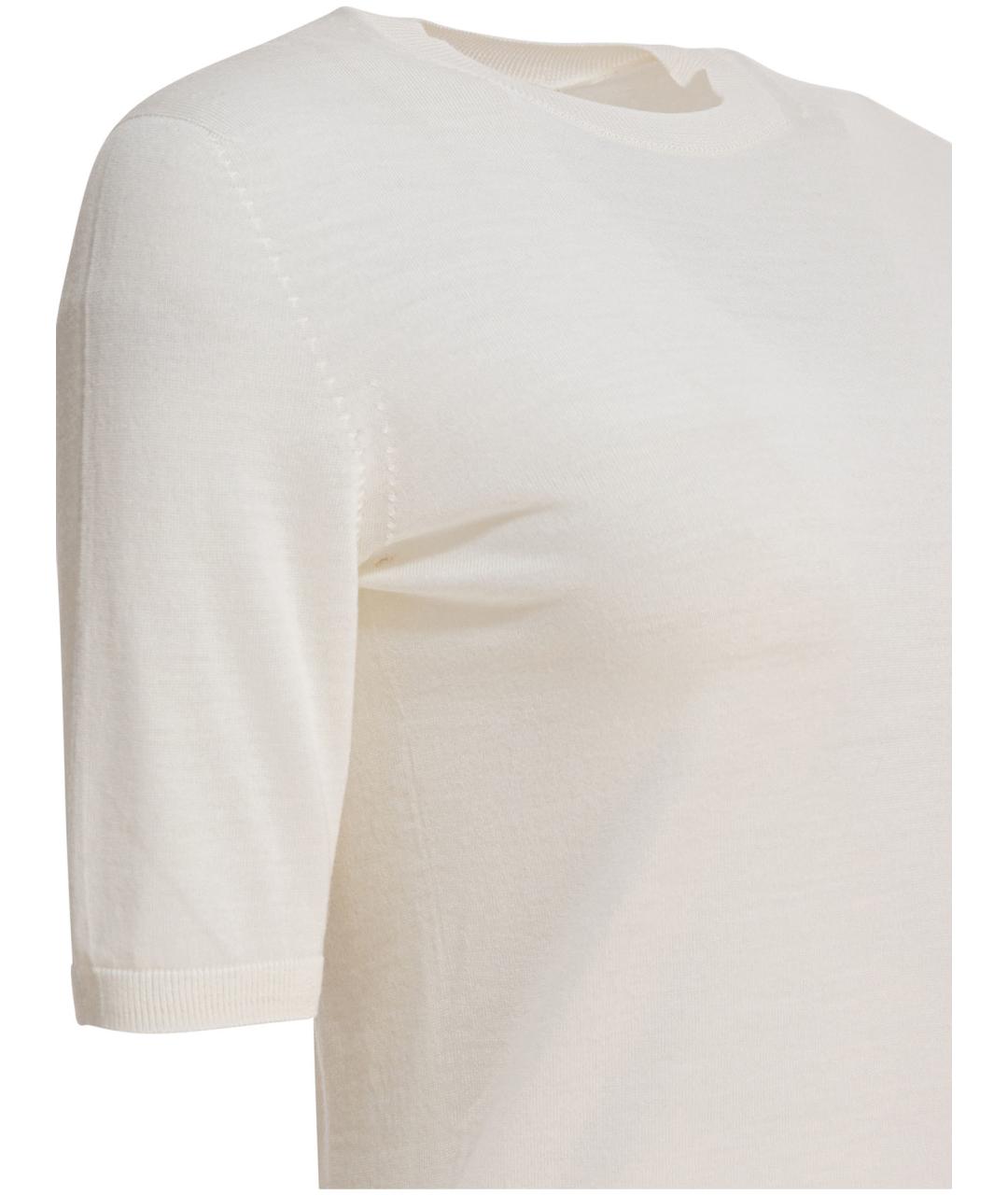 MAX MARA Белый шерстяной джемпер / свитер, фото 4