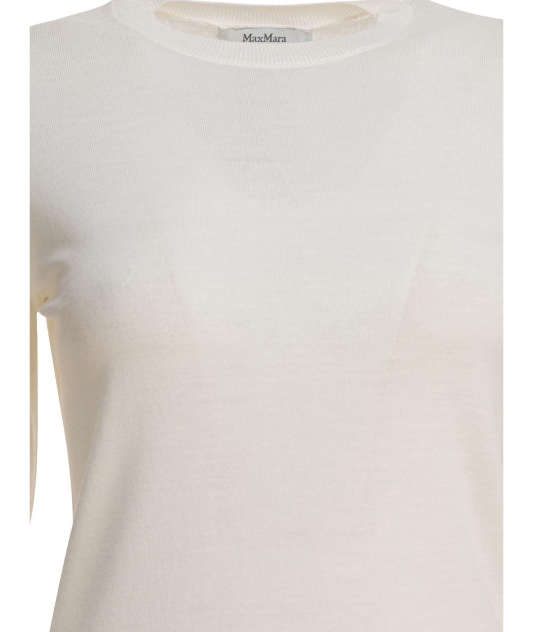 MAX MARA Белый шерстяной джемпер / свитер, фото 3