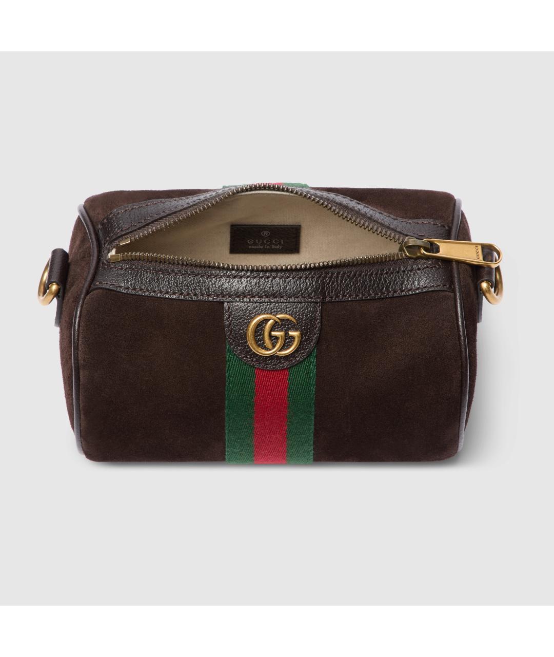 GUCCI Коричневая кожаная сумка на плечо, фото 6