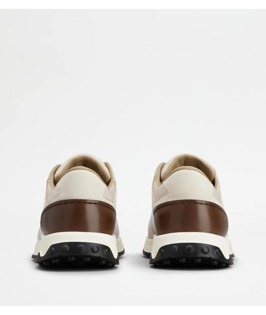 TOD'S Бежевые синтетические низкие кроссовки / кеды, фото 3