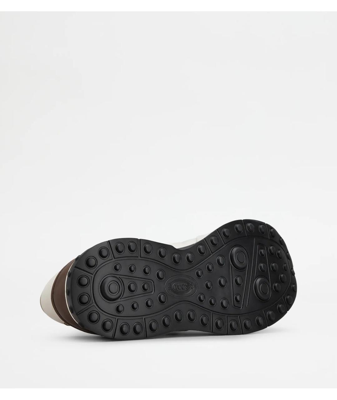 TOD'S Бежевые синтетические низкие кроссовки / кеды, фото 4