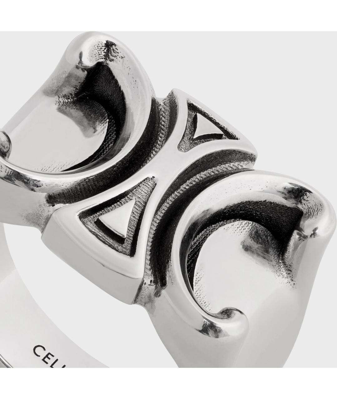 CELINE Серебряное металлическое кольцо, фото 4