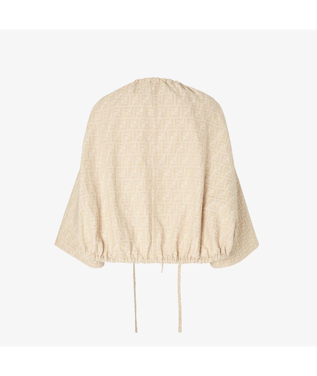 FENDI Бежевая хлопковая куртка, фото 2