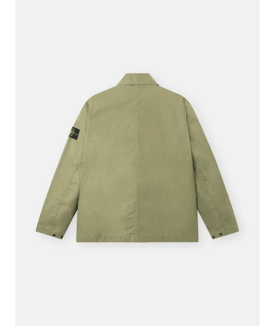 STONE ISLAND Зеленая полиэстеровая куртка, фото 2