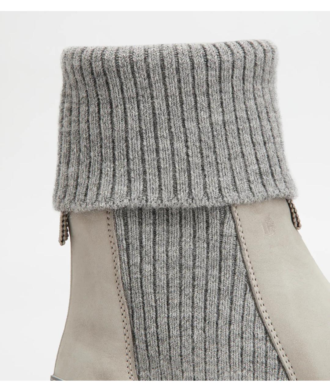 TOD'S Серые замшевые ботинки, фото 5