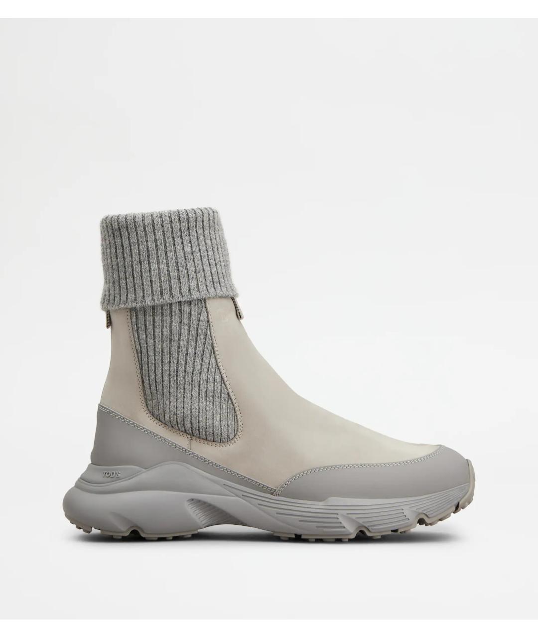 TOD'S Серые замшевые ботинки, фото 6