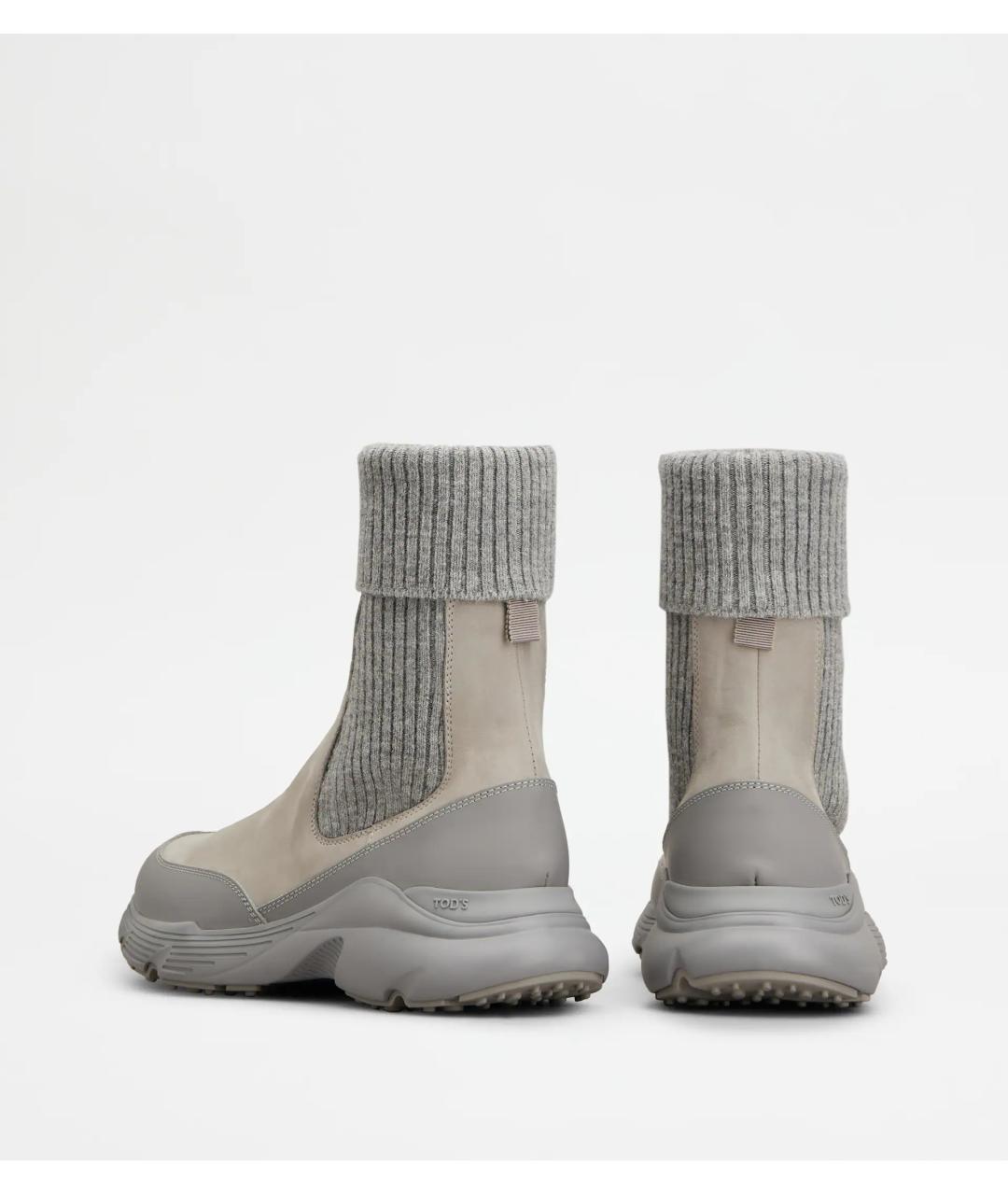 TOD'S Серые замшевые ботинки, фото 3