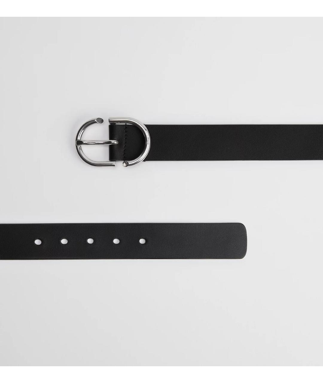 CHRISTIAN DIOR Черный кожаный ремень, фото 2