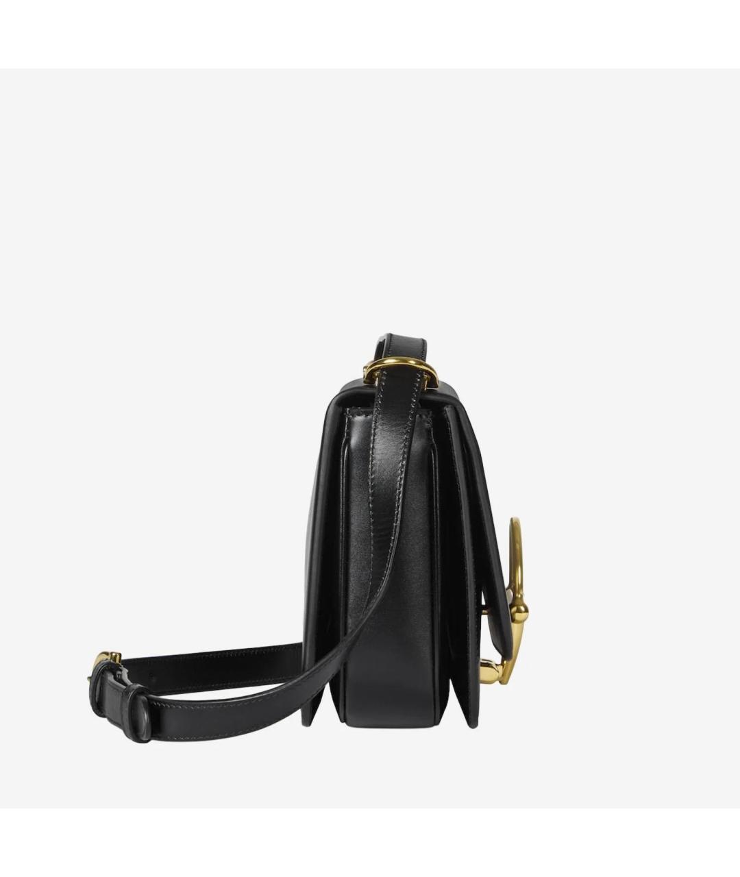 GUCCI Черная кожаная сумка через плечо, фото 5