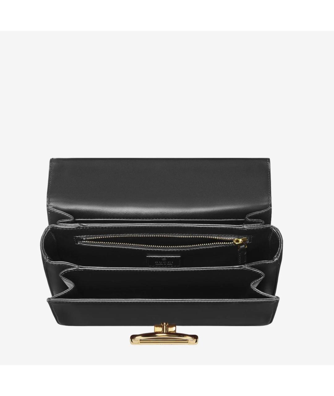 GUCCI Черная кожаная сумка через плечо, фото 2