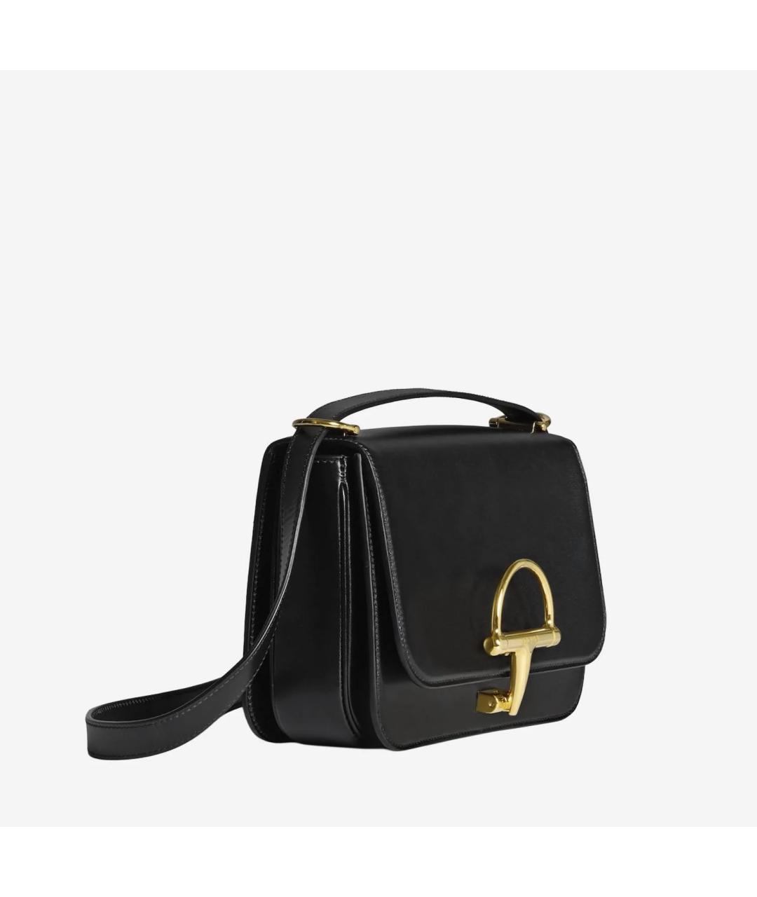 GUCCI Черная кожаная сумка через плечо, фото 3