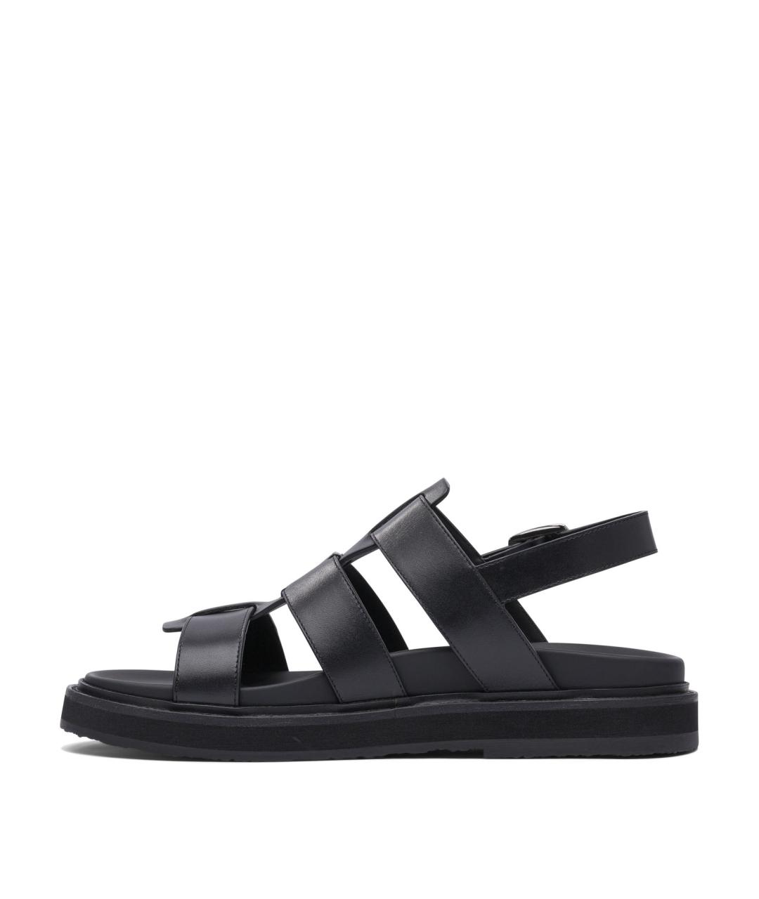 CELINE Черные кожаные сандалии, фото 3