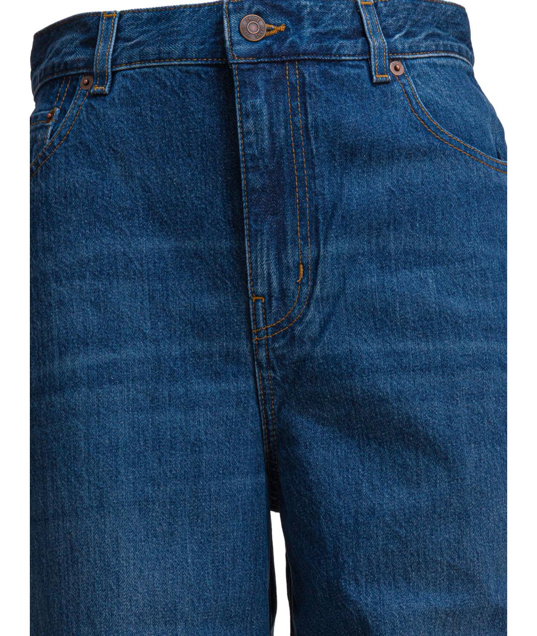 CHLOE Синие хлопковые прямые джинсы, фото 3