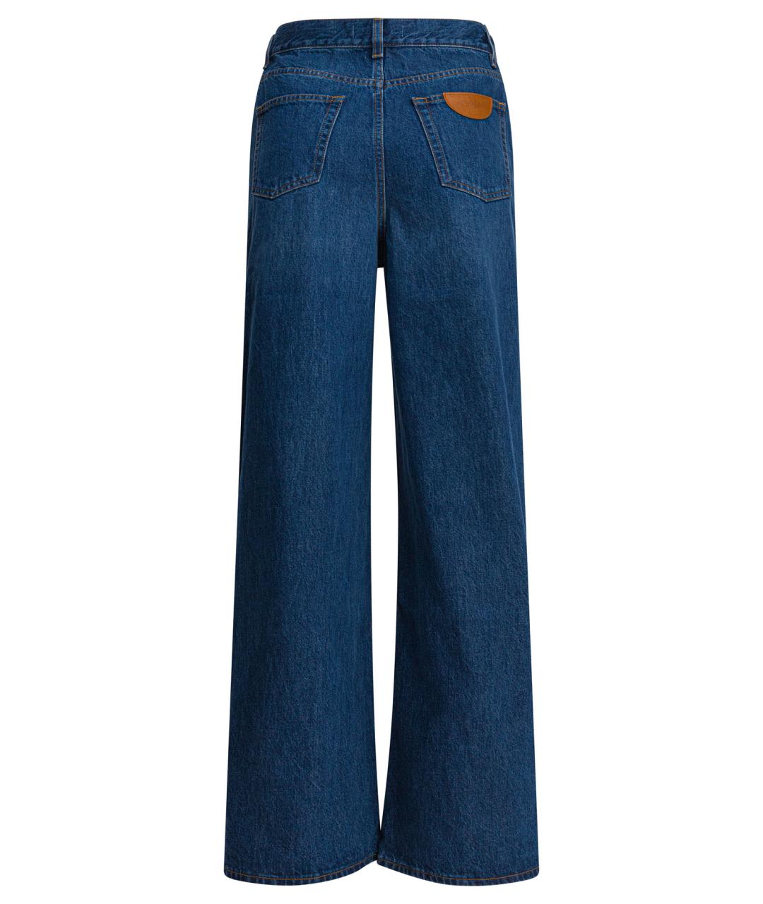 CHLOE Синие хлопковые прямые джинсы, фото 2