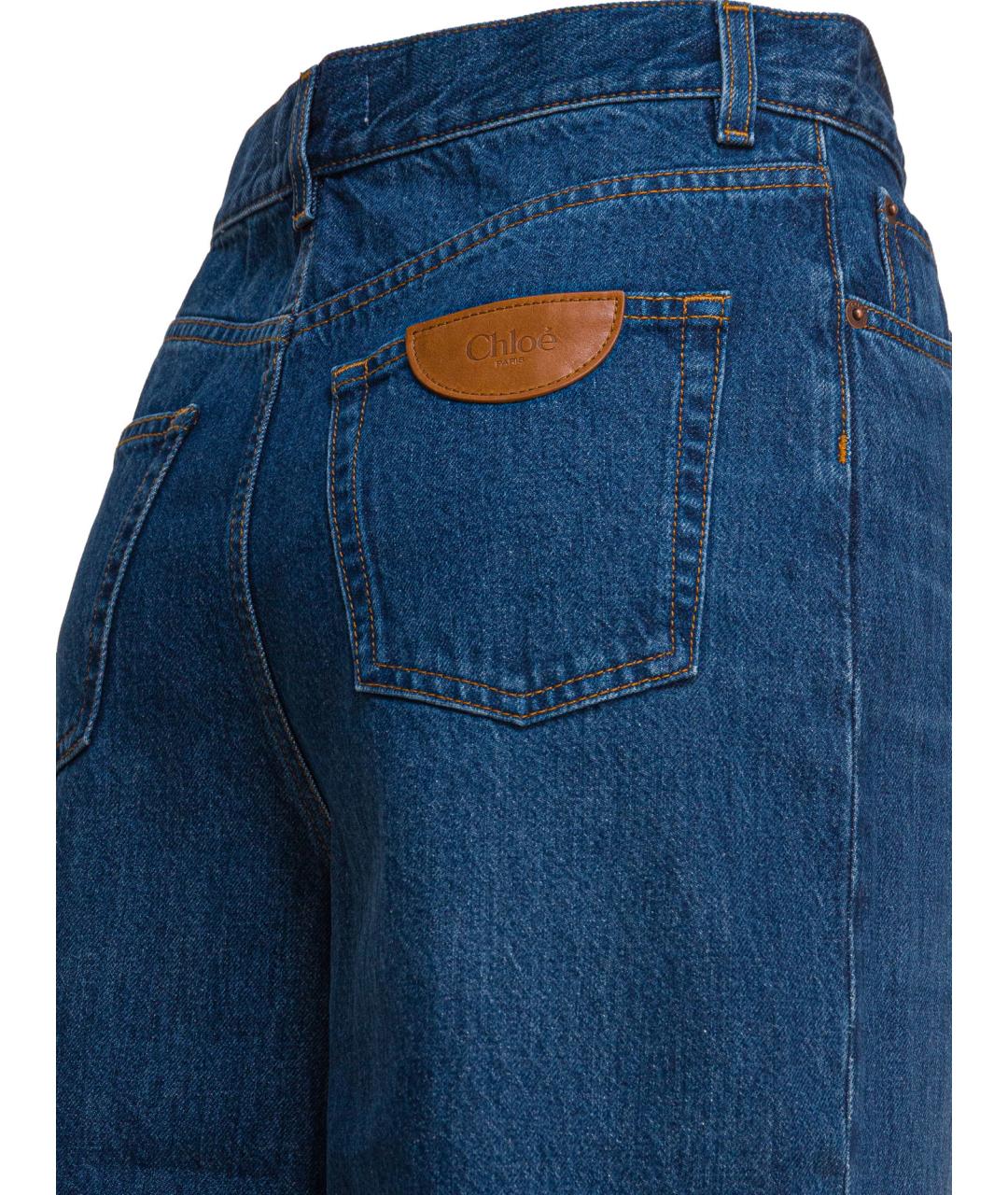 CHLOE Синие хлопковые прямые джинсы, фото 4