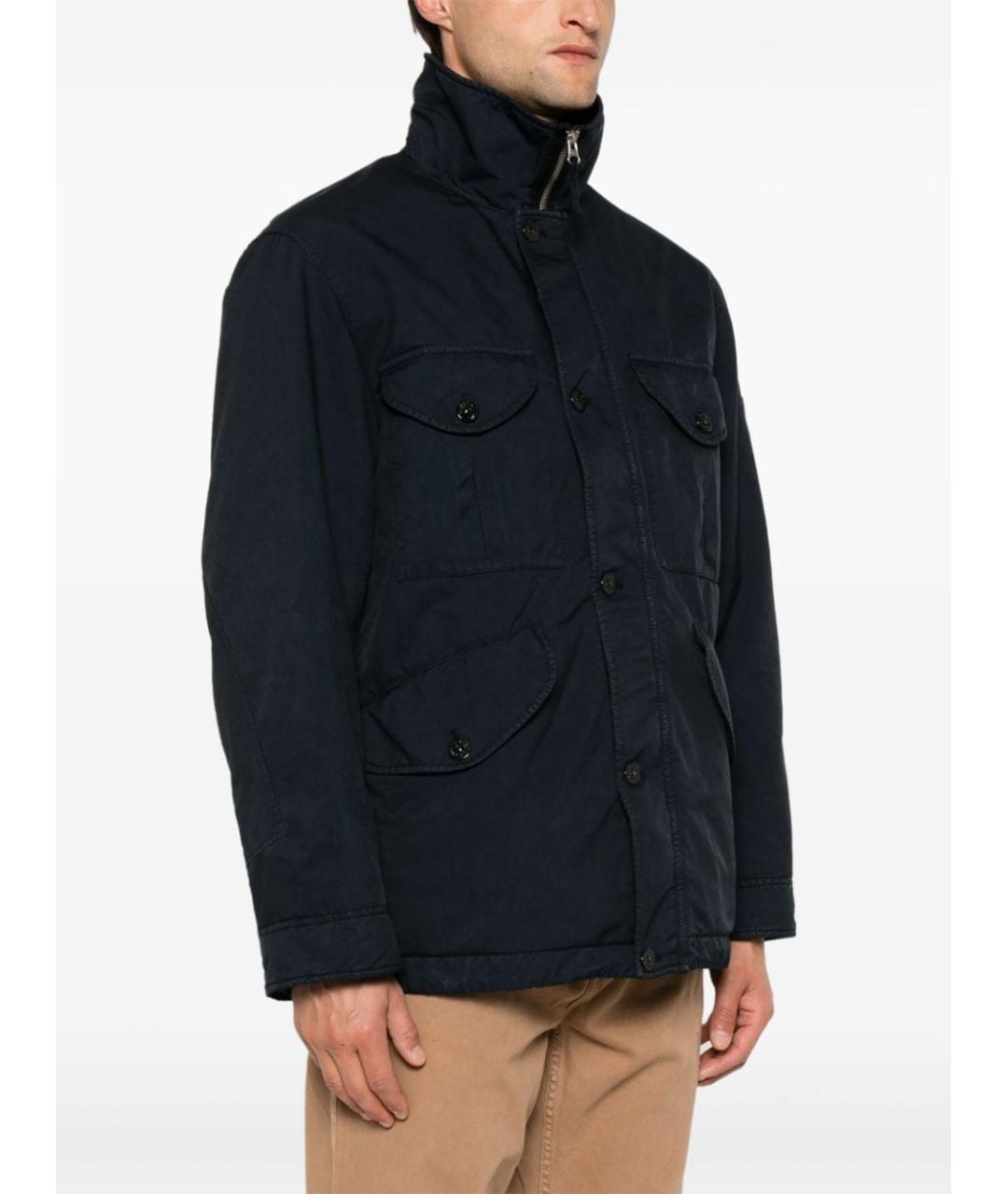 STONE ISLAND Темно-синяя полиэстеровая куртка, фото 2