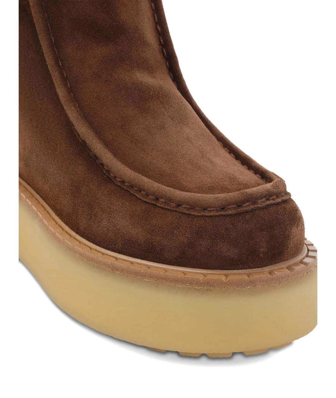 PRADA Коричневые замшевые ботинки, фото 2