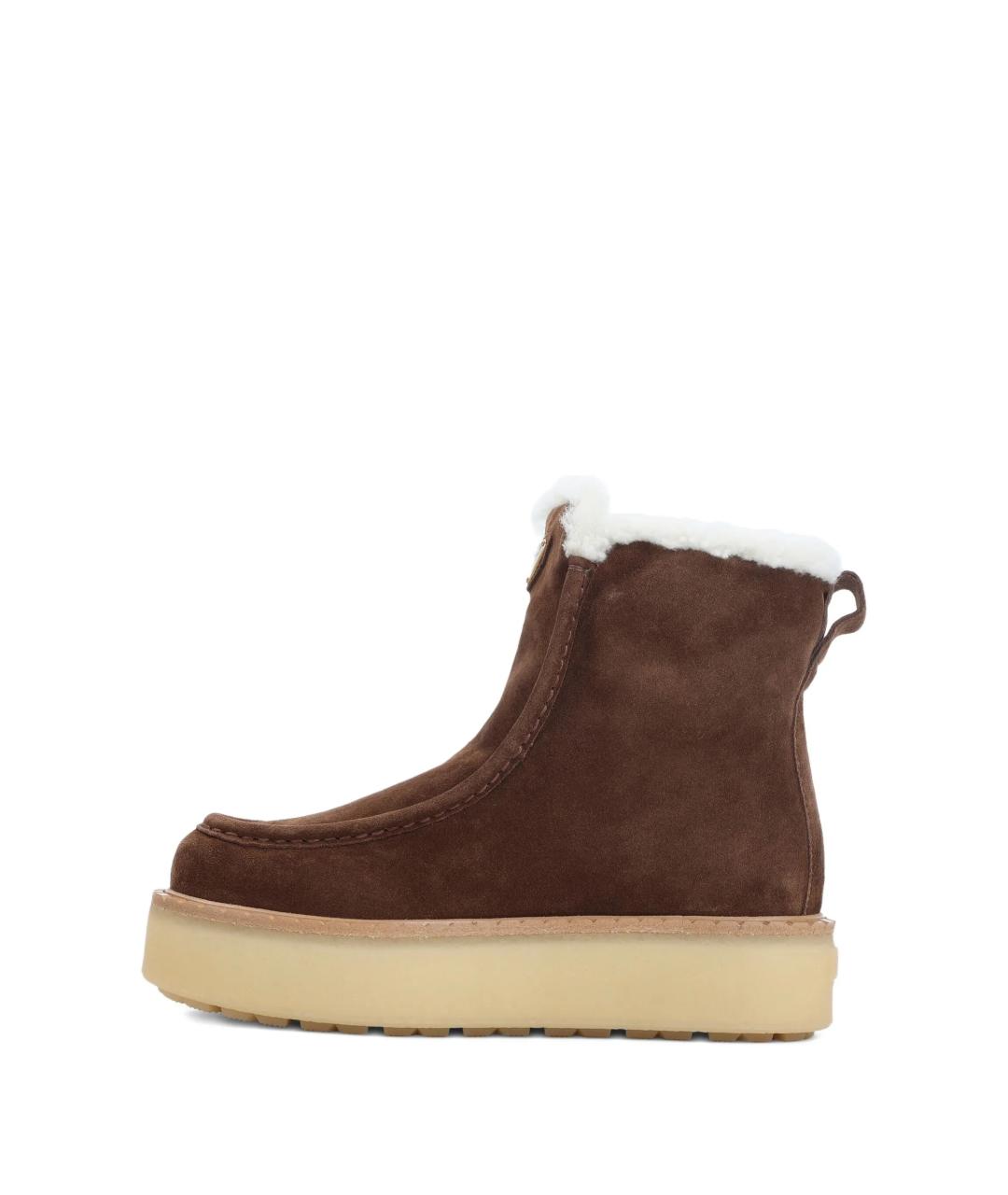 PRADA Коричневые замшевые ботинки, фото 4