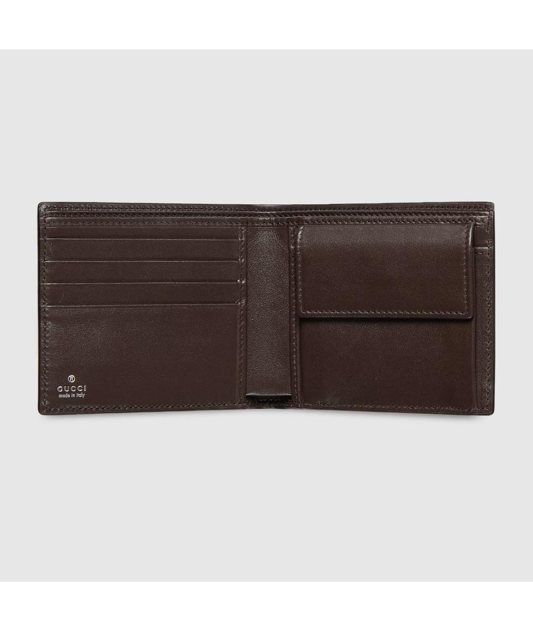 GUCCI Коричневый кожаный кошелек, фото 2