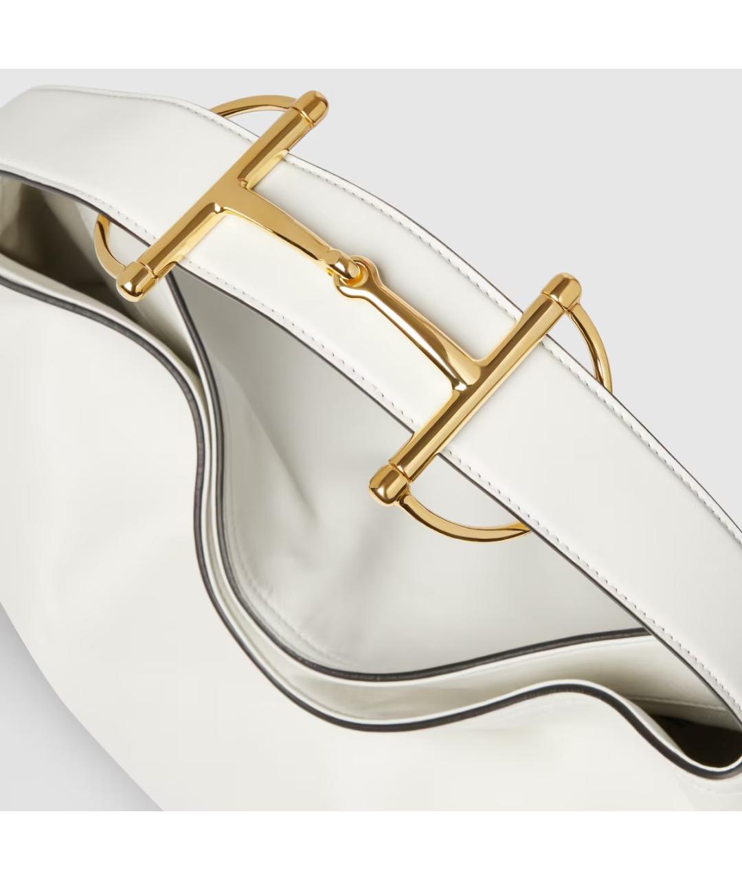 GUCCI Белая кожаная сумка с короткими ручками, фото 3
