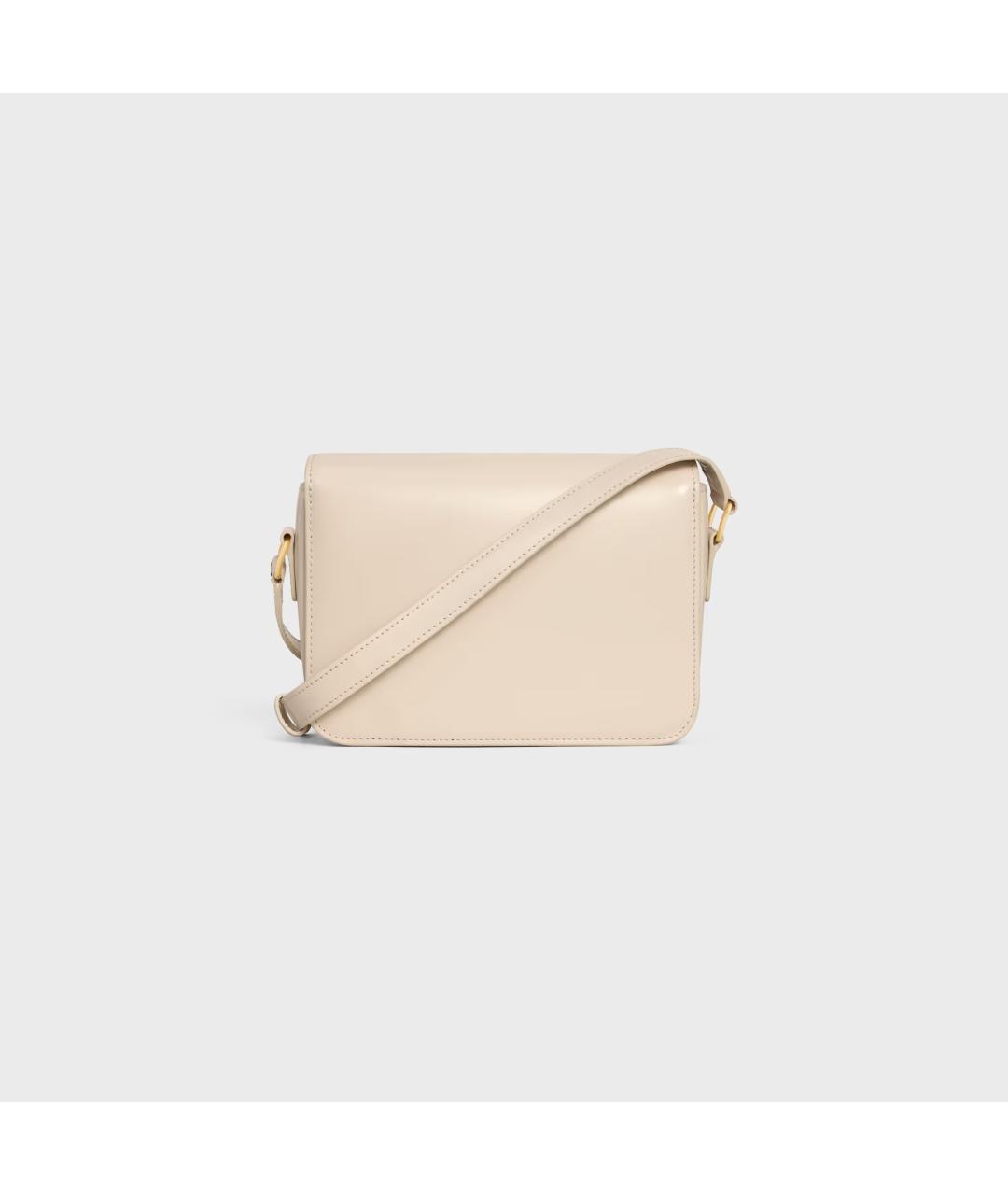 CELINE Белая кожаная сумка через плечо, фото 2