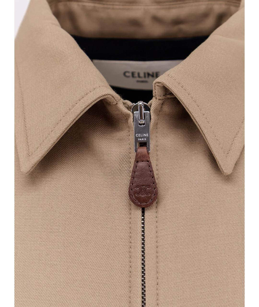 CELINE Бежевая шерстяная куртка, фото 3