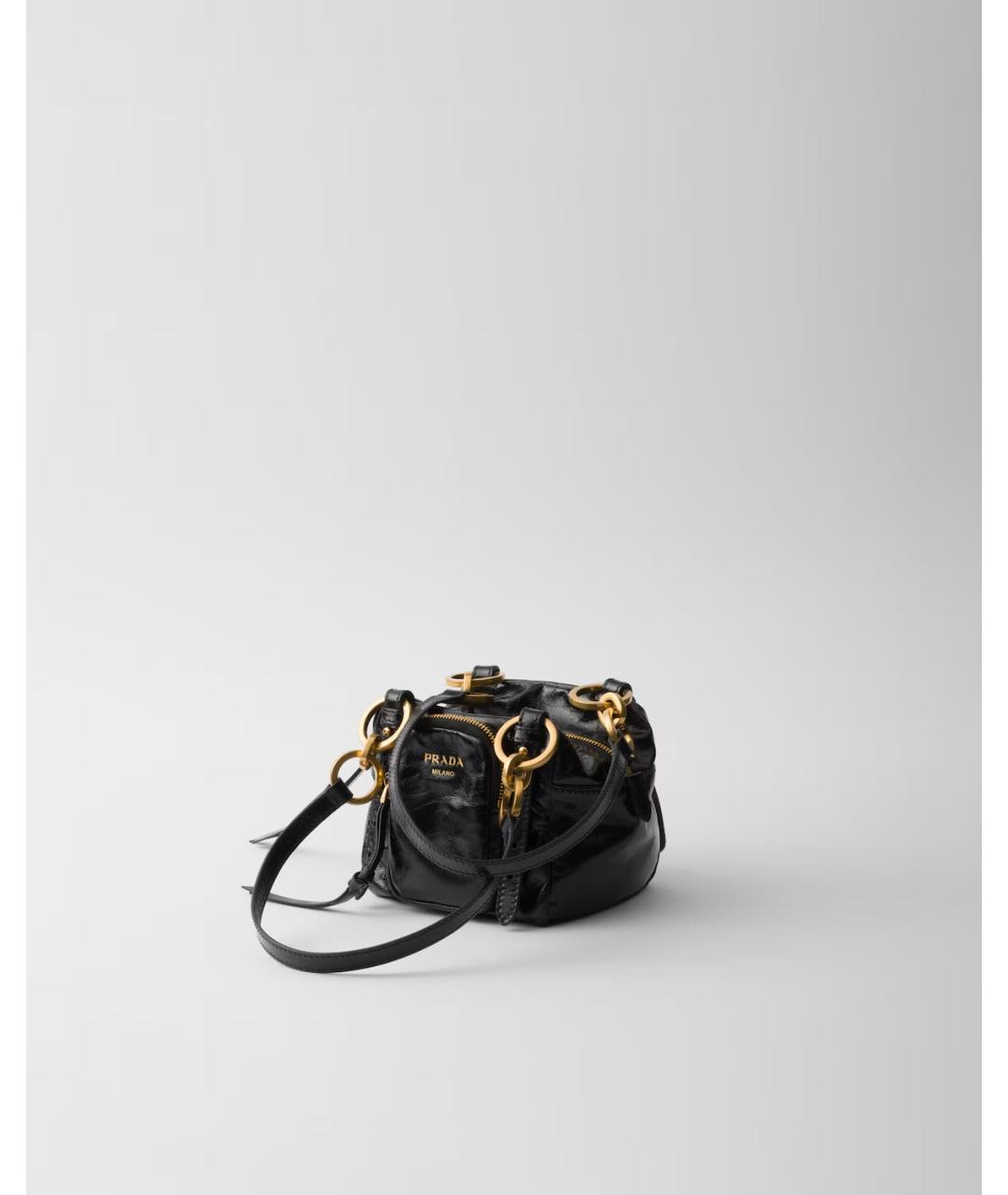 PRADA Черная кожаная сумка через плечо, фото 2
