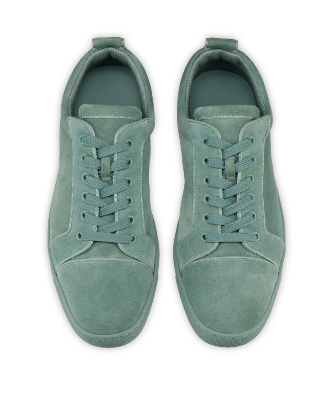 CHRISTIAN LOUBOUTIN Зеленые кожаные низкие кроссовки / кеды, фото 4