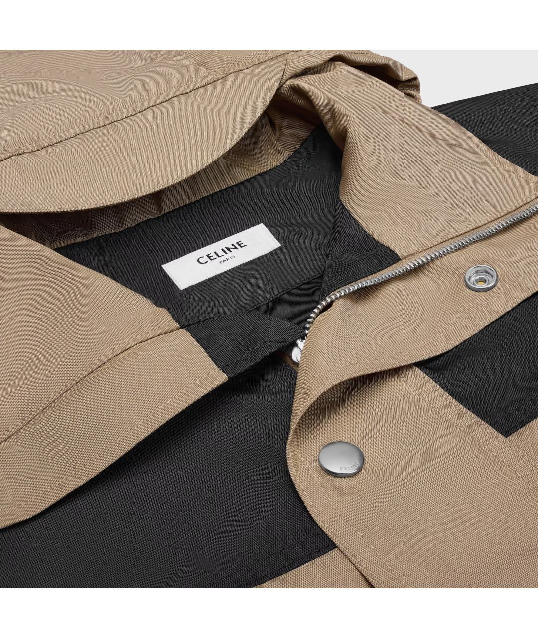CELINE Бежевая полиэстеровая куртка, фото 3
