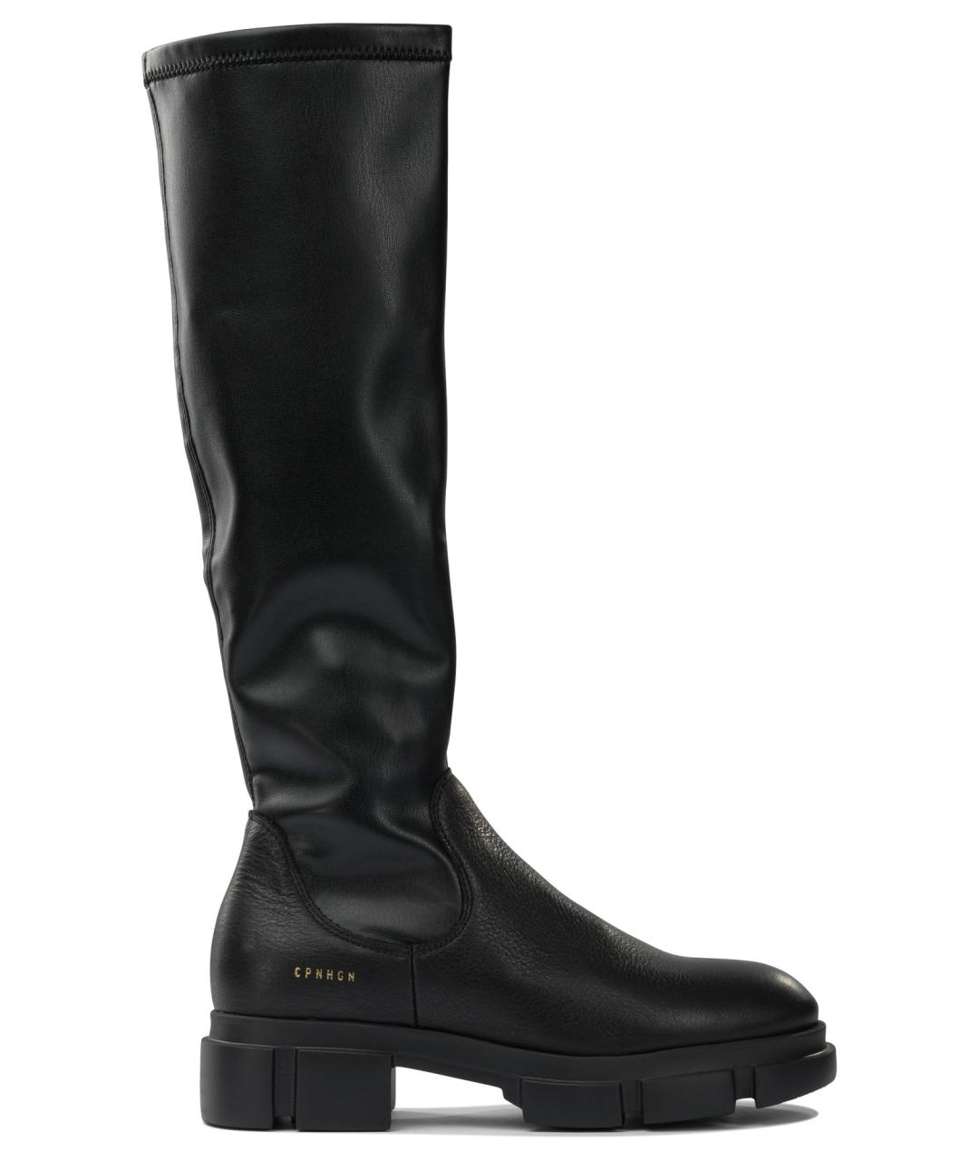 COPENHAGEN Черные кожаные сапоги, фото 1