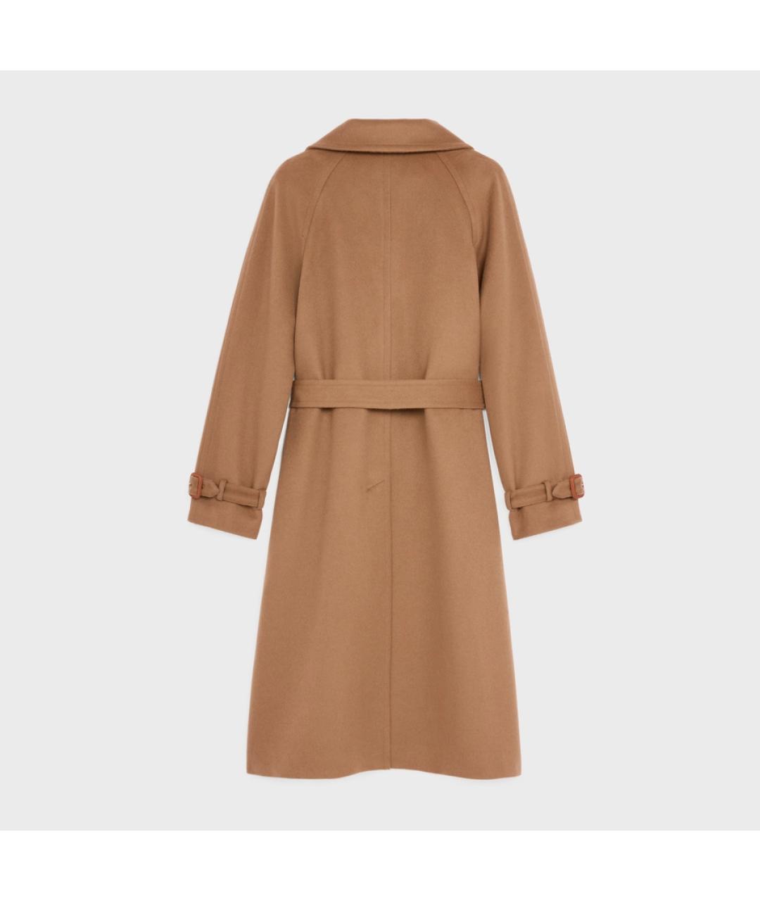 CELINE Коричневое шерстяное пальто, фото 2