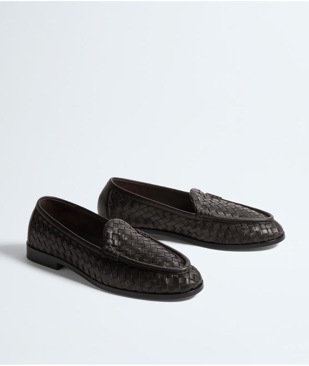 BOTTEGA VENETA Коричневые кожаные лоферы, фото 2