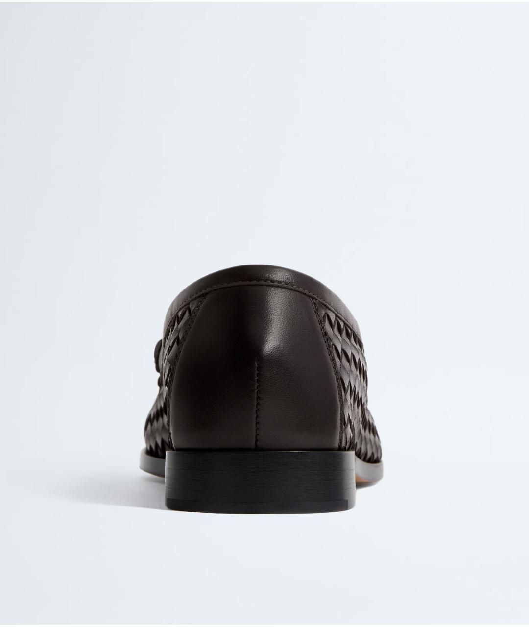 BOTTEGA VENETA Коричневые кожаные лоферы, фото 4