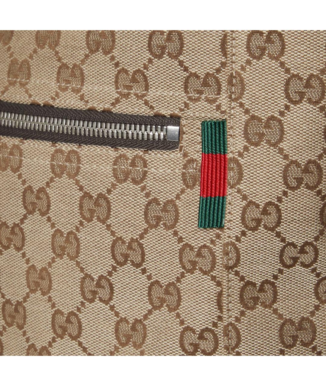 GUCCI Бежевая тканевая сумка тоут, фото 3