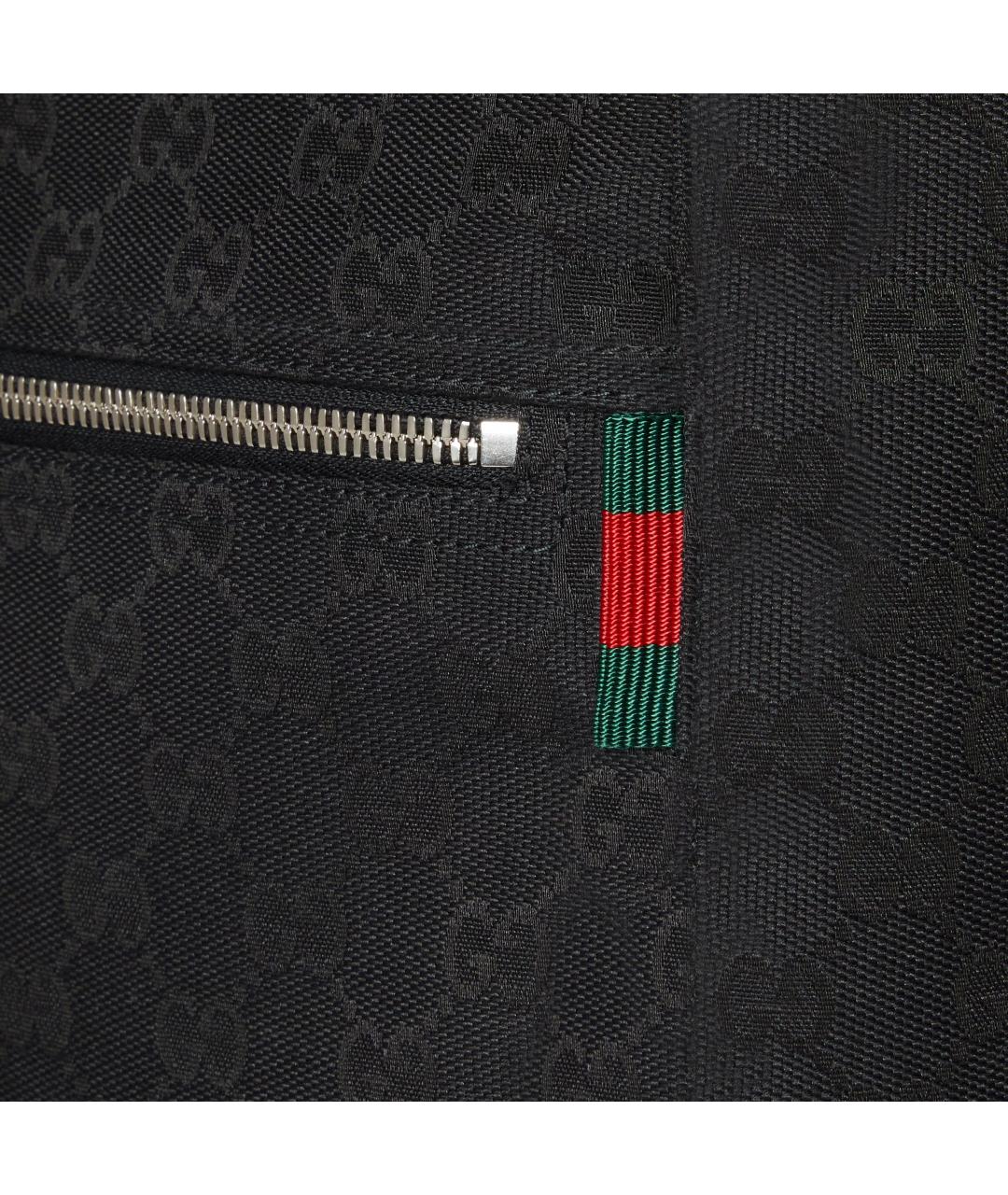 GUCCI Черная тканевая сумка тоут, фото 3