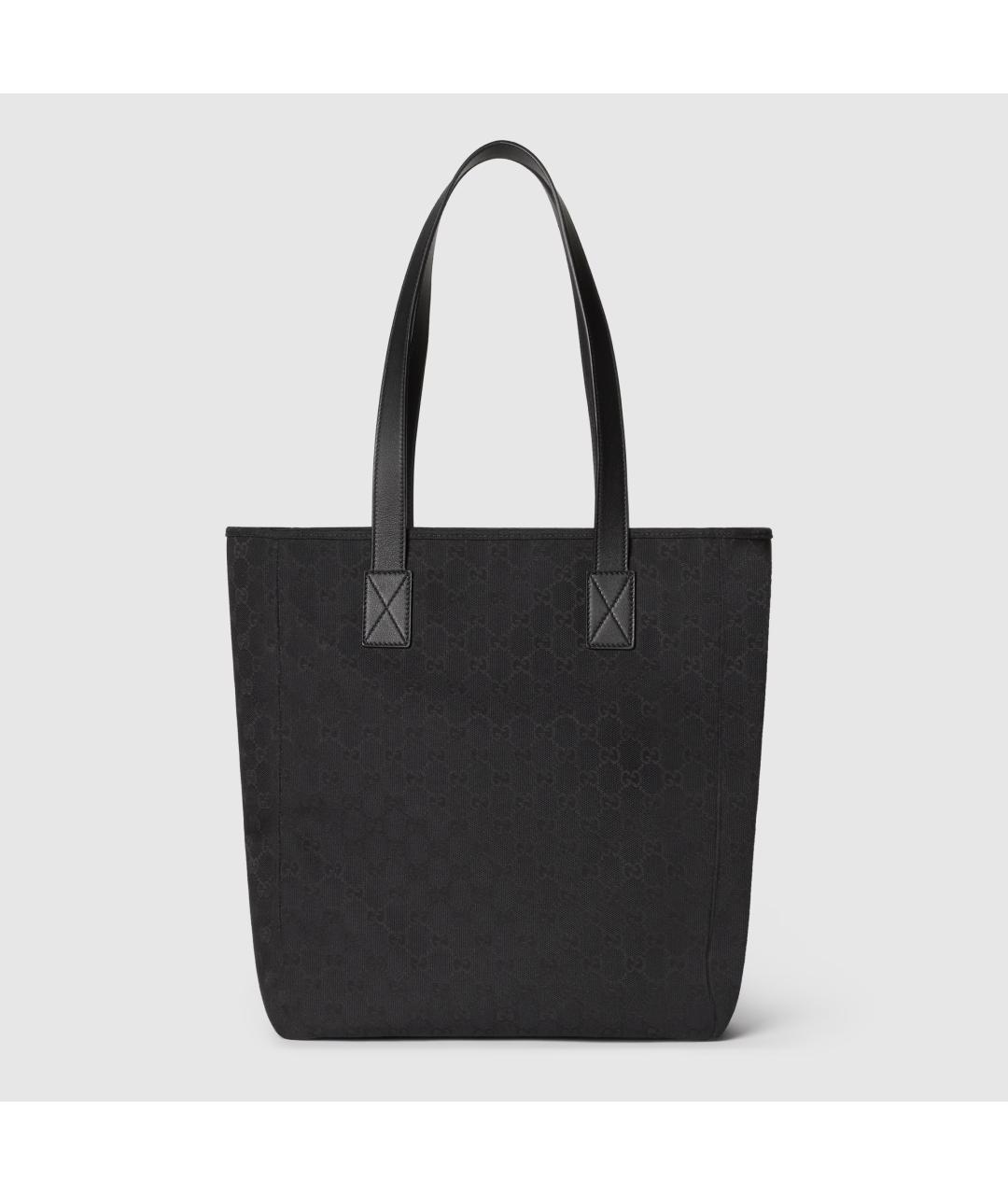 GUCCI Черная тканевая сумка тоут, фото 4