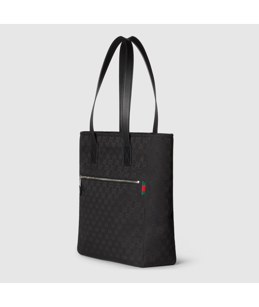 GUCCI Черная тканевая сумка тоут, фото 2