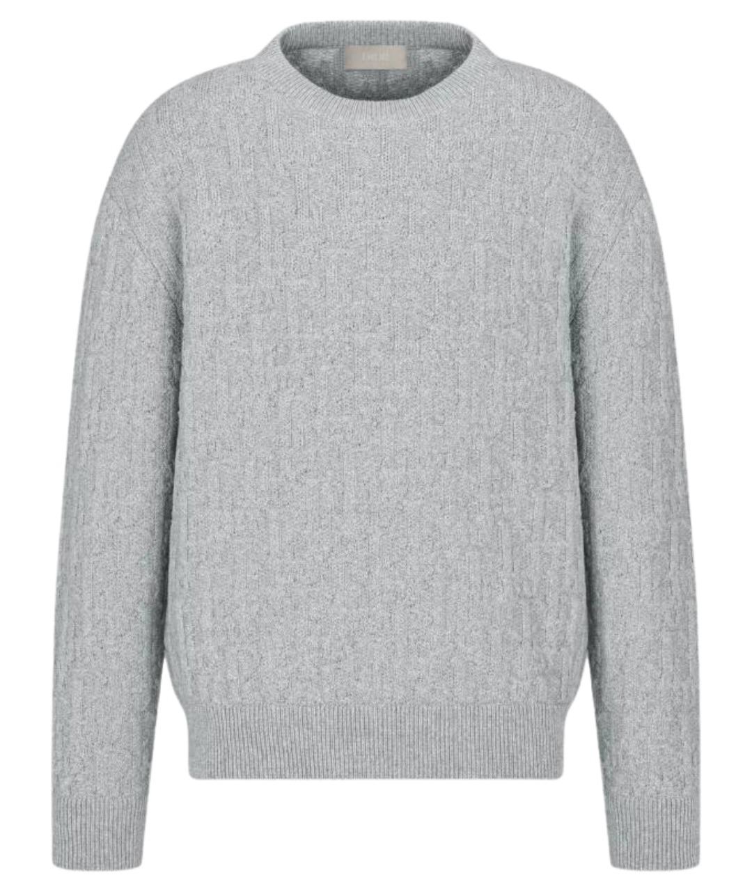 CHRISTIAN DIOR Серый хлопковый джемпер / свитер, фото 1