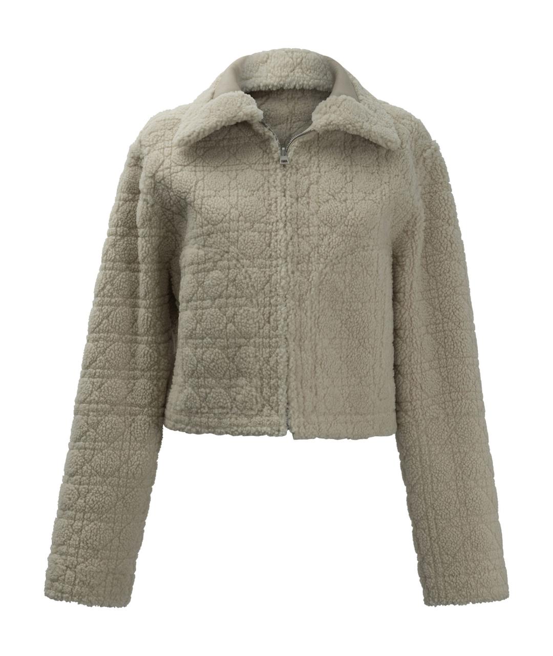 CHRISTIAN DIOR Бежевая меховая дубленка, фото 2