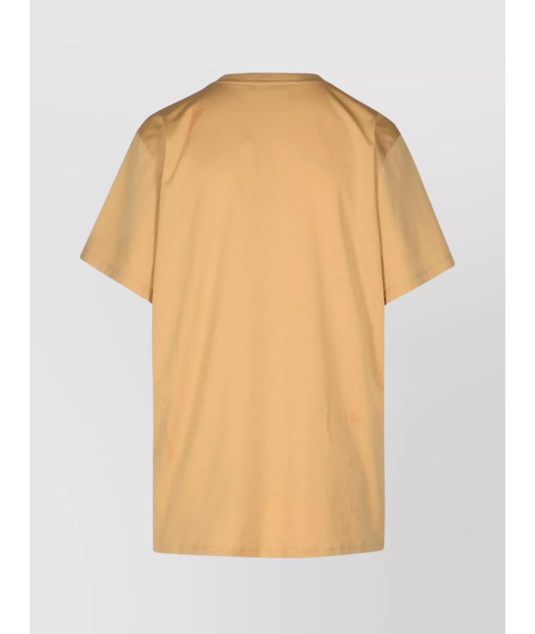 MAX MARA Бежевая хлопковая футболка, фото 2