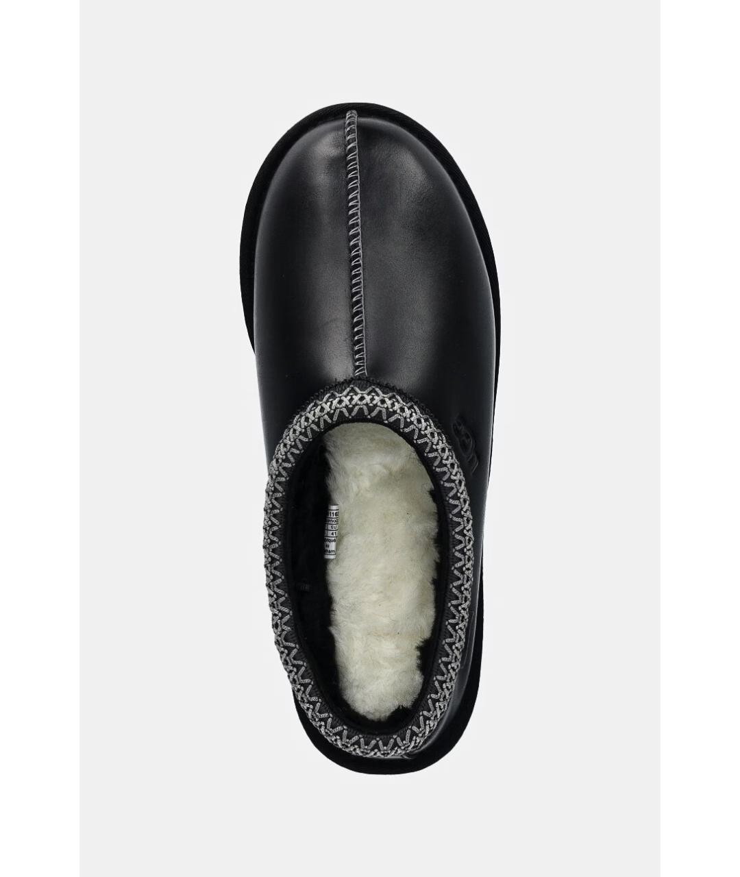 UGG AUSTRALIA Черные кожаные низкие ботинки, фото 3