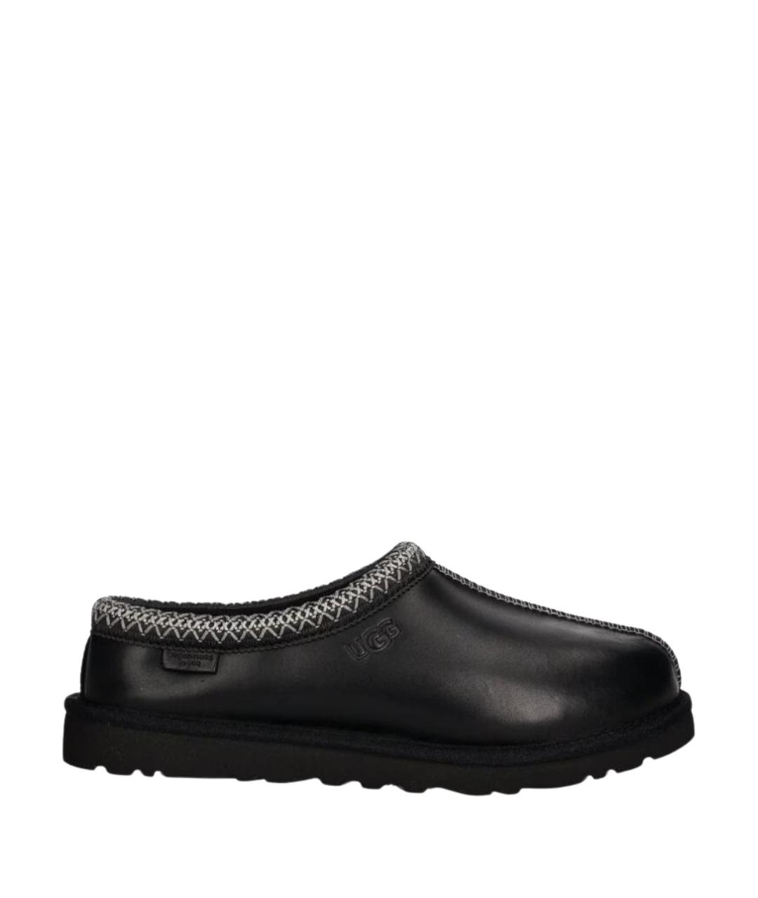 UGG AUSTRALIA Черные кожаные низкие ботинки, фото 1