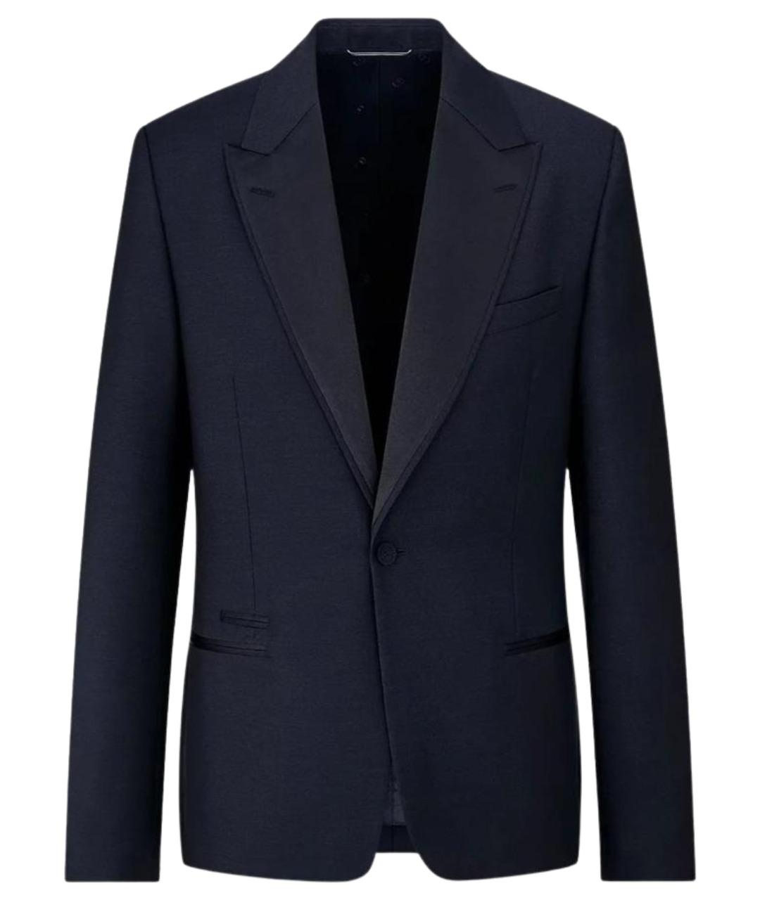 CHRISTIAN DIOR Темно-синий шерстяной пиджак, фото 1