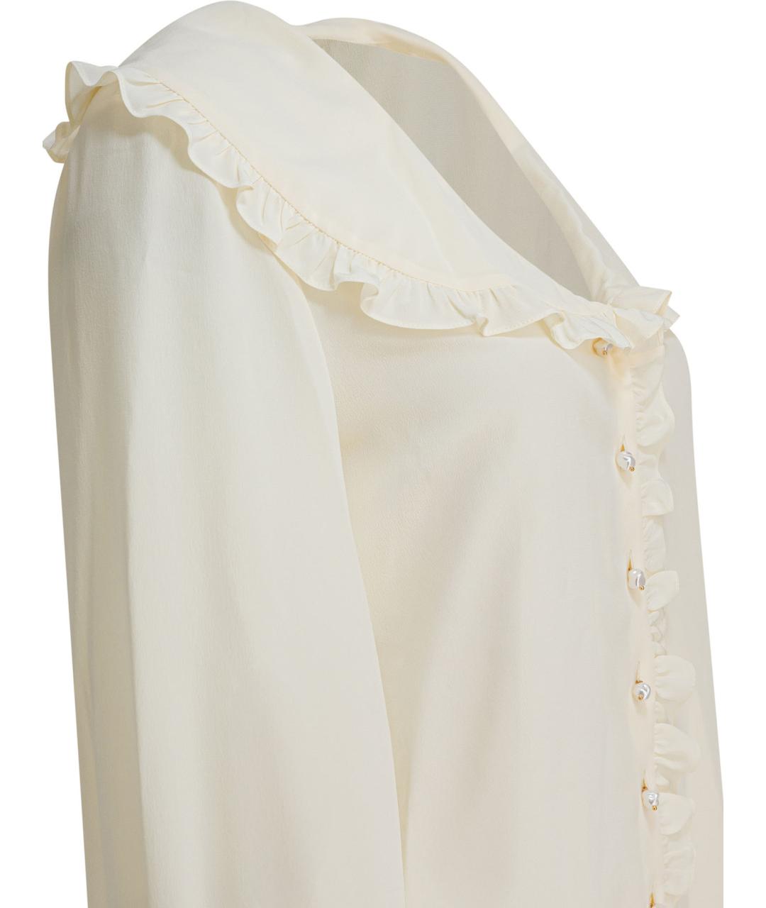 CHLOE Белая шелковая рубашка, фото 4