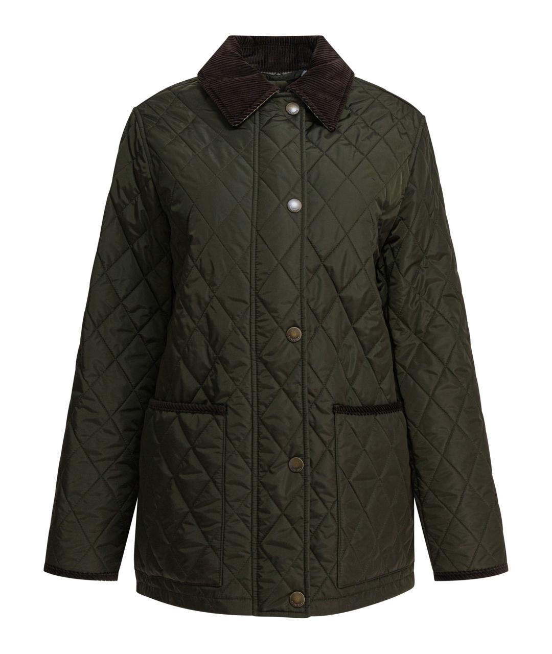 BURBERRY Хаки полиамидовая куртка, фото 1