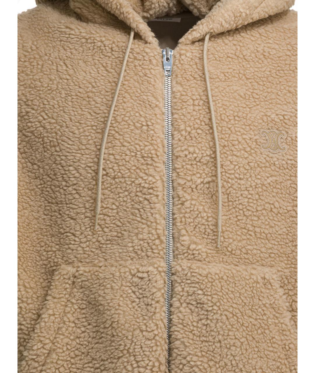 CELINE Бежевая полиэстеровая куртка, фото 3