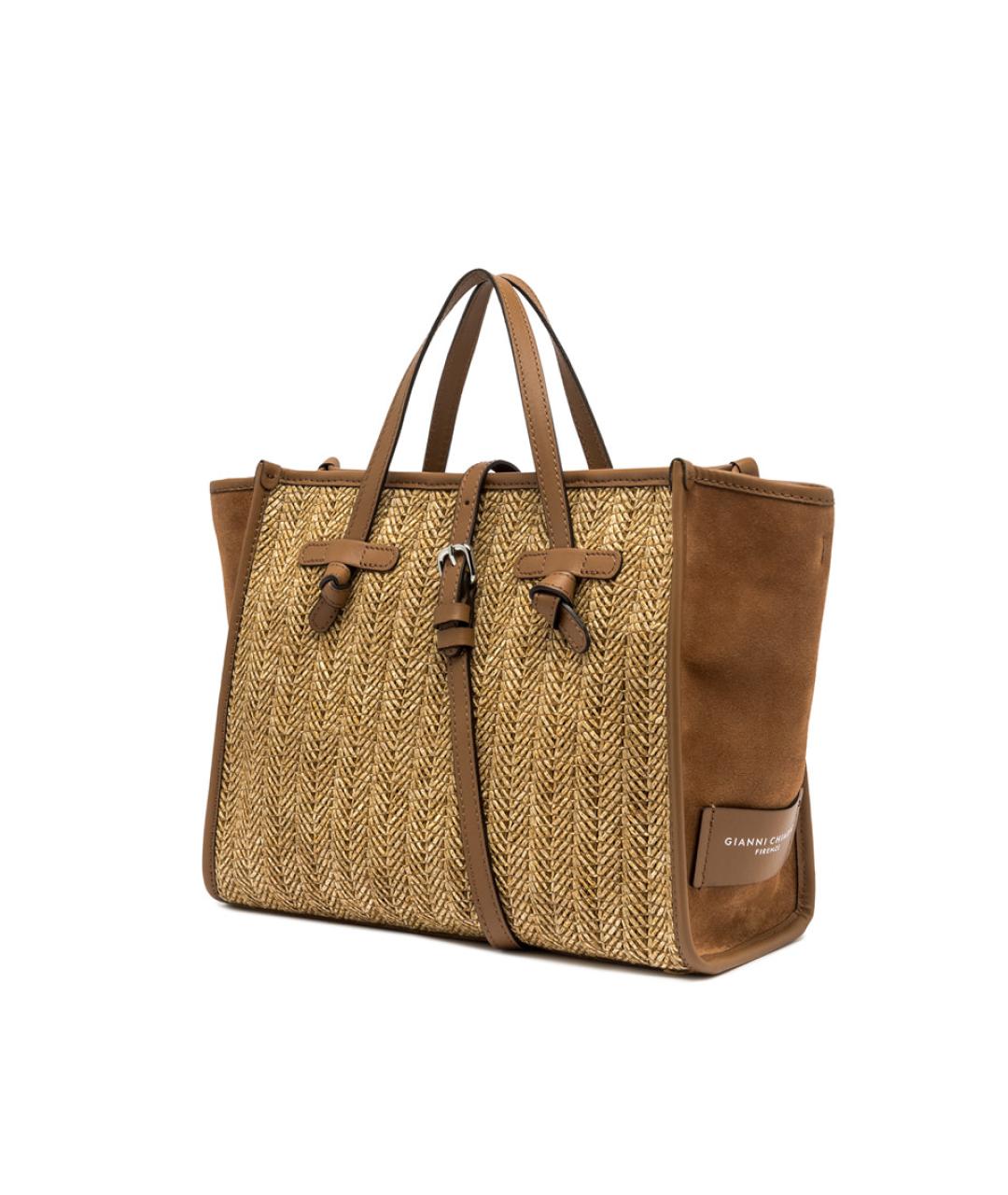 Gianni Chiarini Бежевая тканевая сумка через плечо, фото 3